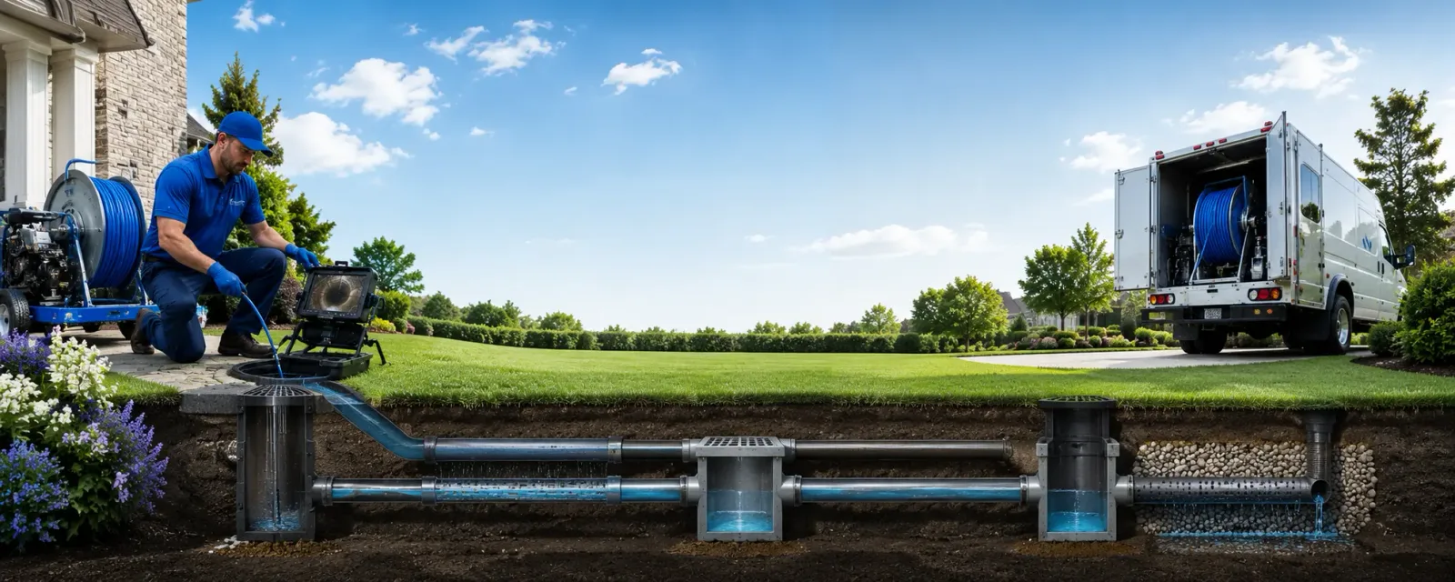 Outdoor drain cleaning information for Lehr, ND